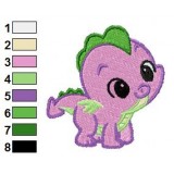 Baby Spike My Little Pony Embroidery Design